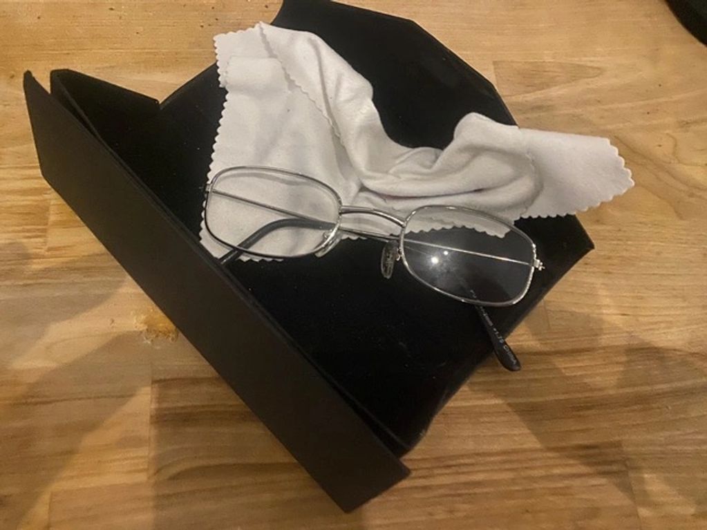 Male glasses with case