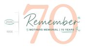 Graphic commemorating 75 years of Mother's Memorial.