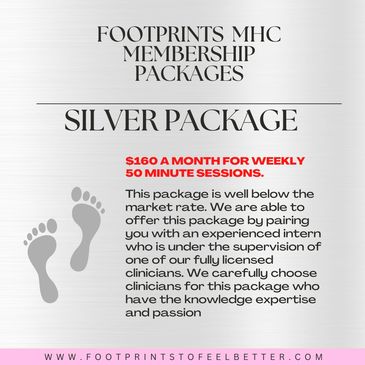 Footprints Silver package Membership

$160 a month for weekly 50 minute sessions