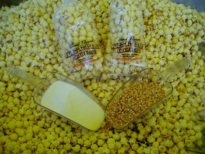 fresh popped popcorn