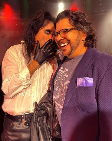 John Arena with Alice Cooper