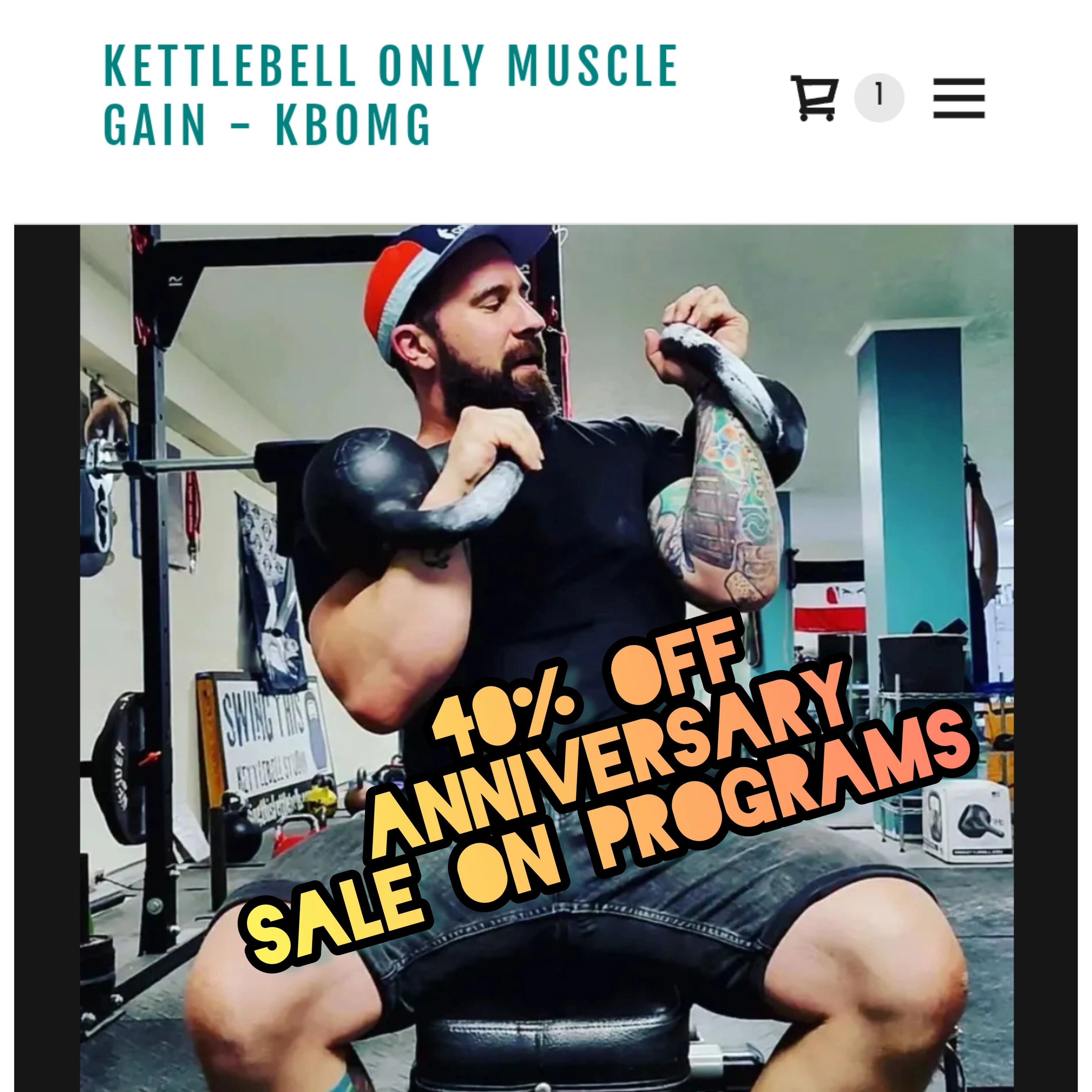40 off Anniversary KBOMG Kettlebell Sale!