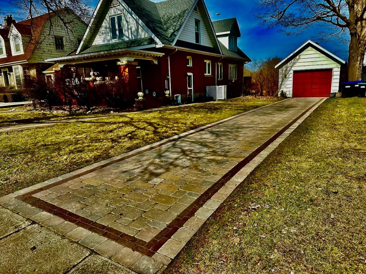 Interlock driveway base preparation and compaction in Alliston, Ontario