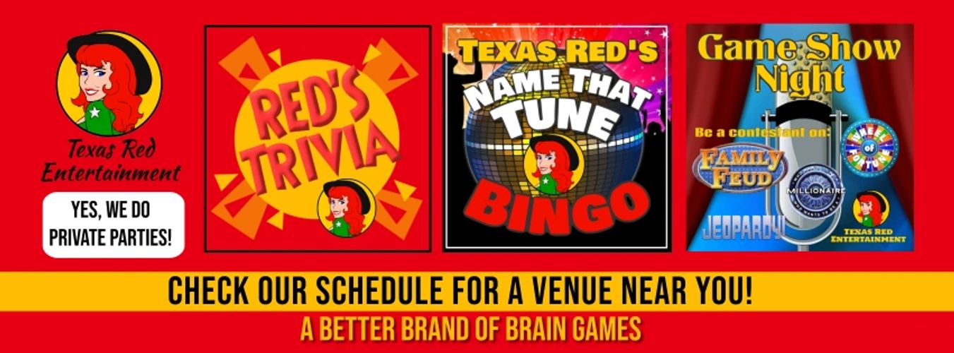 Texas Red Entertainment Entertainer Trivia Music Bingo