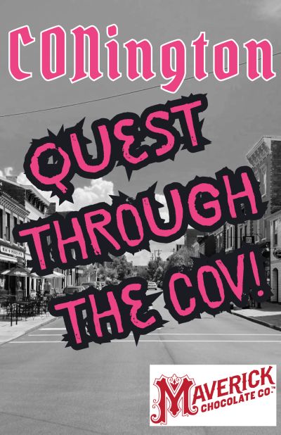 Promotional poster for Conington quest event by Maverick Chocolate Co.