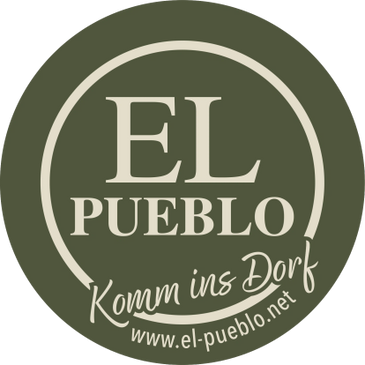 Logotipo de EL PUEBLO en olive con las letreras en beige