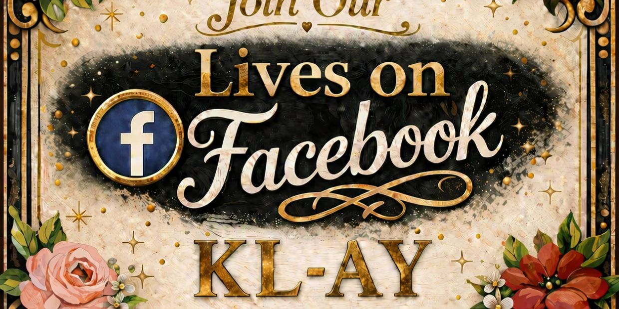 Artistic Facebook invitation with floral and crown decoration.