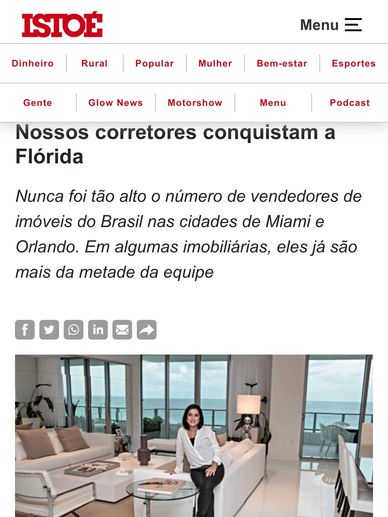 Danielle Martins about Flórida in Istoé