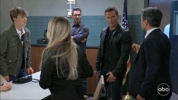 Nathan brings Jason, Lulu, and Dante to see Danny and Charlotte at the PCPD on General Hospital