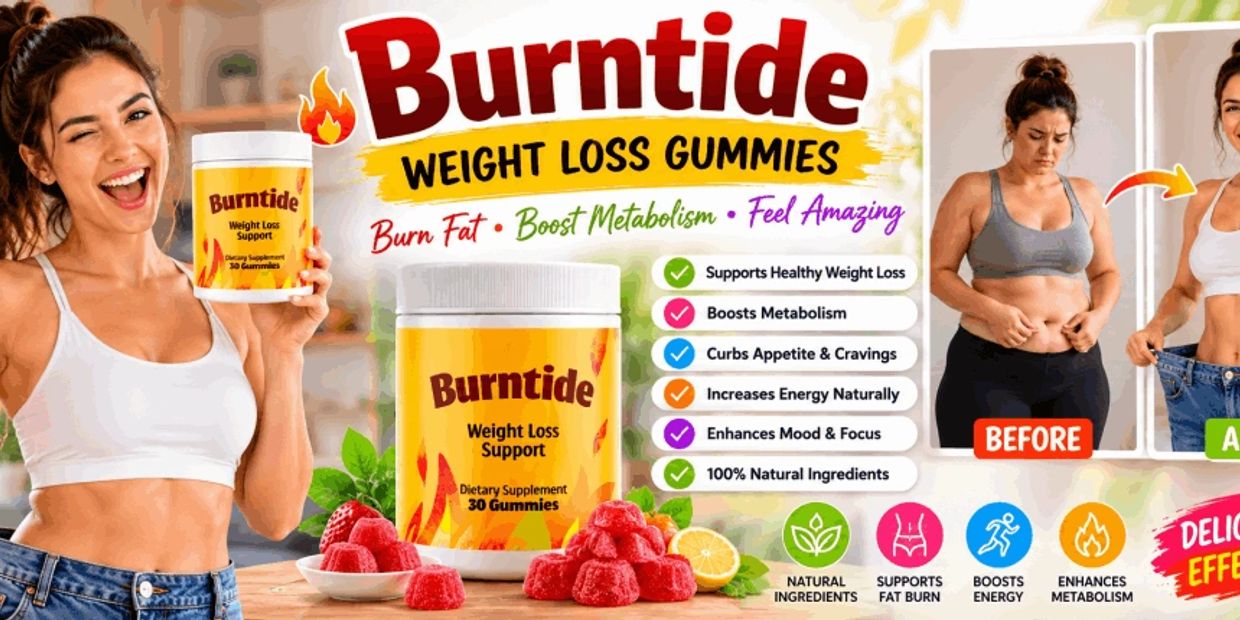 Burntide weight loss gummies with before and after results.