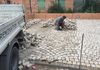 Granite paver entrance in Roquefort les Pins