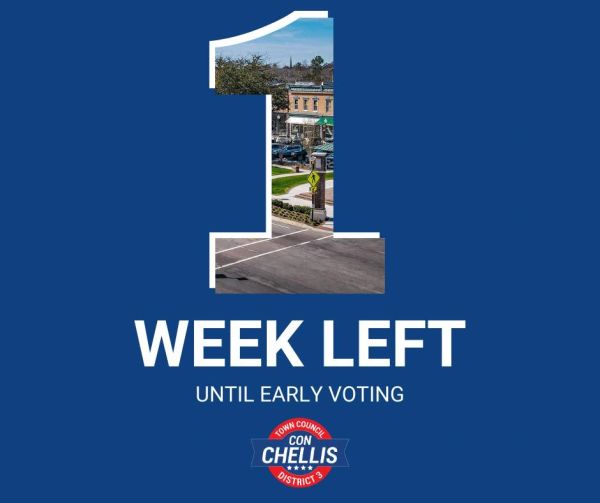 One week left until early voting graphic