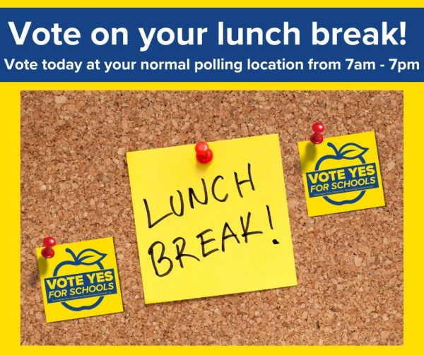 Vote on your lunch break graphic
