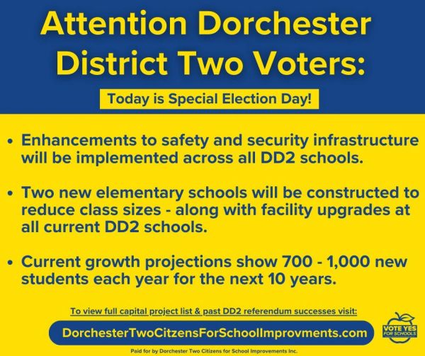 Attention Dorchester District Two voters graphic