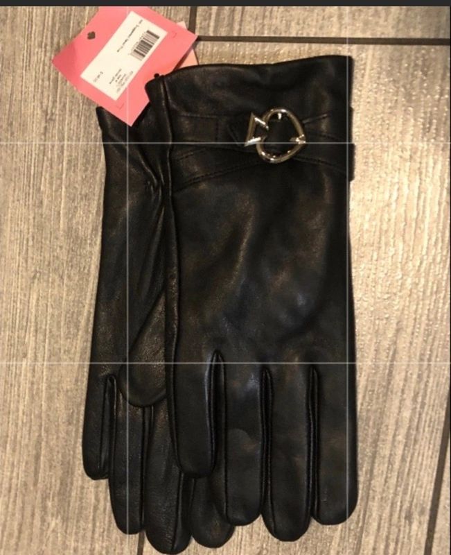 Kate Spade Black Lamb Leather Gloves XL