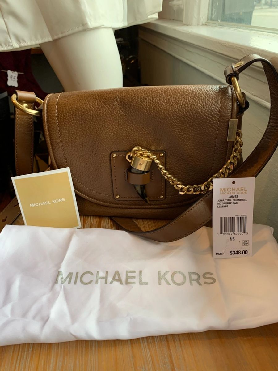 Michael Kors Caramel Saddle Bag NEW With Tags