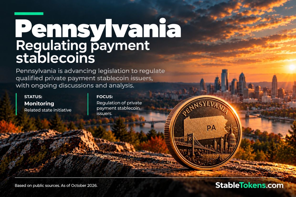 Pennsylvania monitors legislation regulating private payment stablecoin issuers