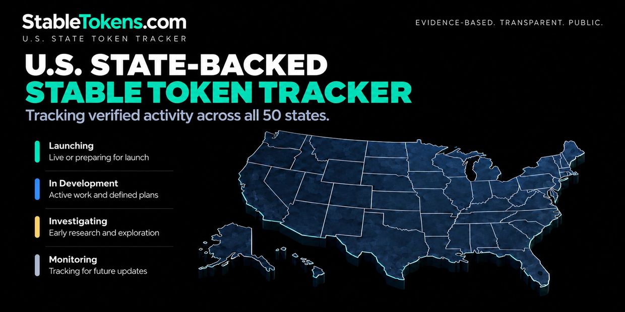 StableTokens.com tracks verified U.S. state-backed stable token developments across all 50 states.