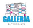 Logo of Galleria Coffee Roasters with colorful coffee beans.