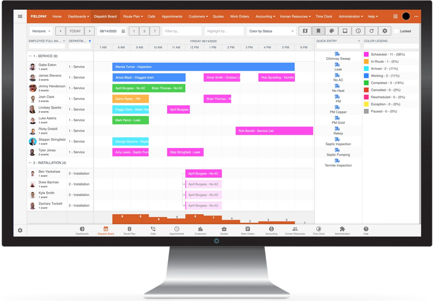 FIELDPAY Dispatch Board