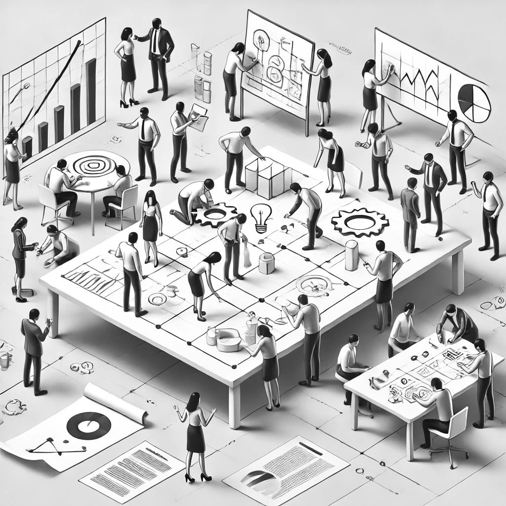 People building a plan.