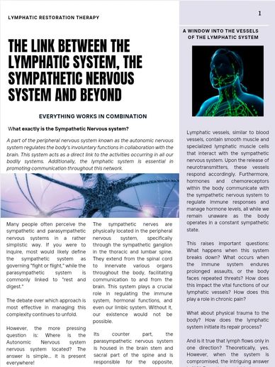  The autonomic nervous system regulates the body's nervous system and is connected to  lymph 