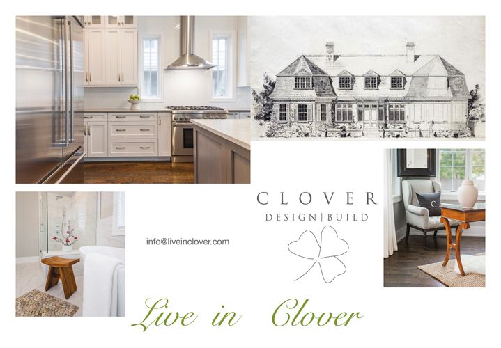 Elegant home interiors and architectural sketch from Clover Design Build.