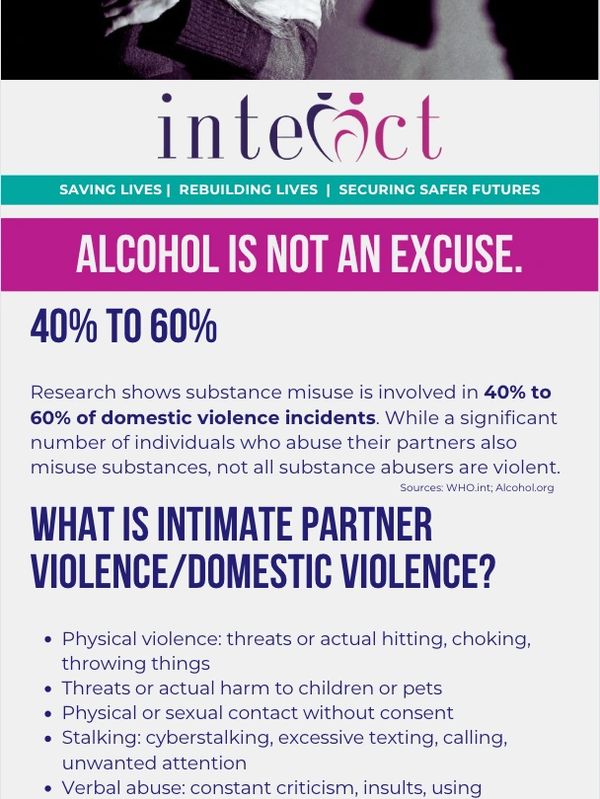 InterAct alcohol and domestic violence pamphlet.