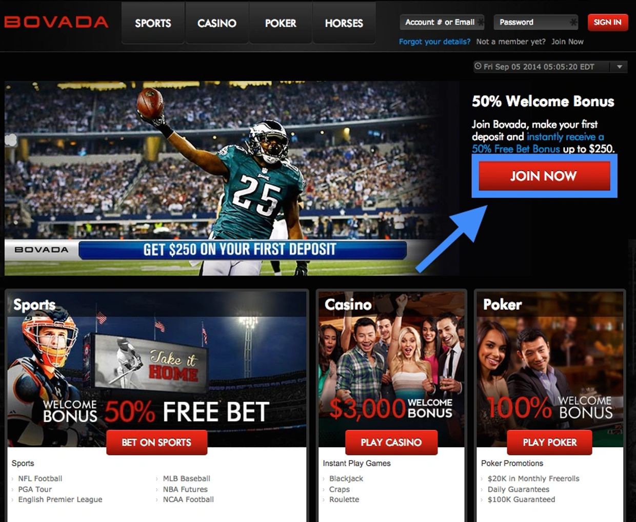 Bovada Login