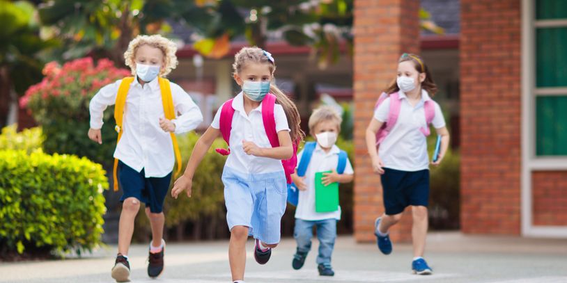 Preschoolers running