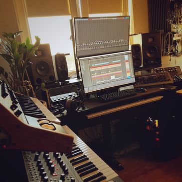 Music Production Studio, Synthesizers, Studio Monitors, Studio Equipment