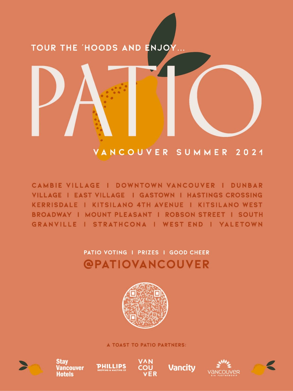Vancouver Patio Summer 2021 tour poster.