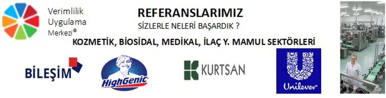 Verimlilik Merkezi Kozmetik, Deterjan,Medikal, ilaç  Sektörü Referanslar. 