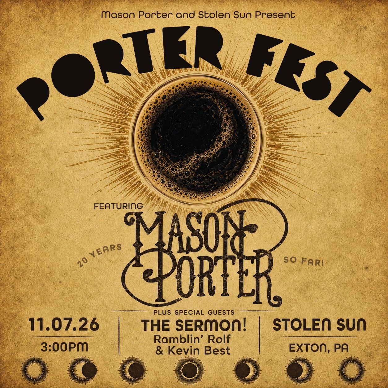Porter fest Nov 7th click for tickets
