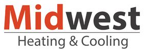Logo of Midwest Heating &amp; Cooling with bold and contrasting text.