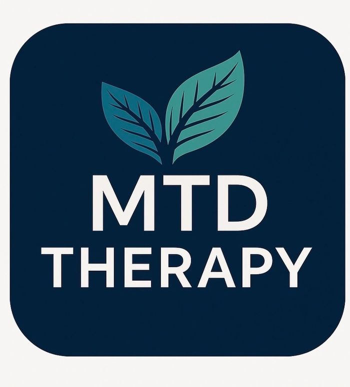 MTD Therapy logo with leaves
