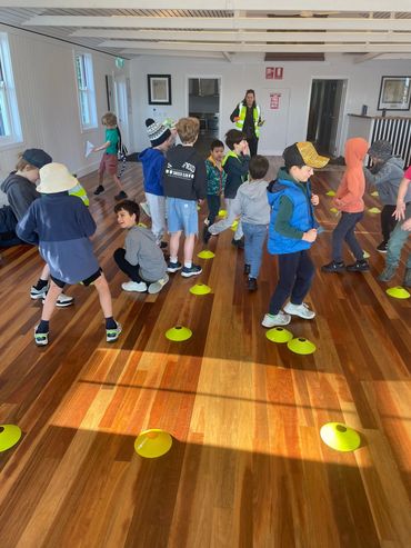 ids at Beyond The Bell Balmain holiday camp enjoying teamwork games