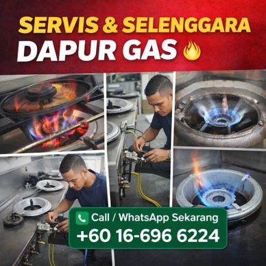 Service and maintenance for gas stoves with contact via WhatsApp.