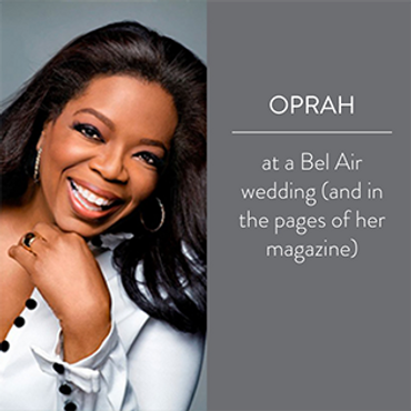 Oprah wears Solemates at a Bel Air wedding on grass and features Solemates in O, The Oprah Magazine.