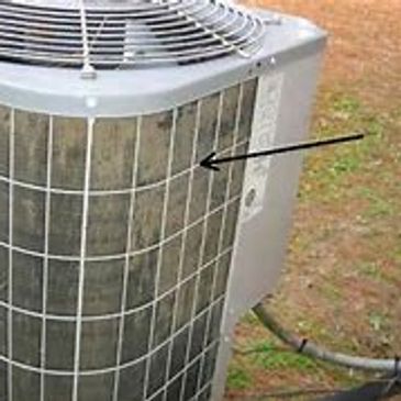 Condenser coil cleaning by Affordable Heating and Air Conditioning to improve performance.