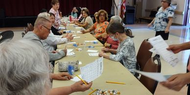 Image of Bunco game at Walnut Senior Center