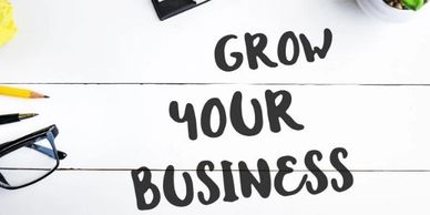 Grow your business word art.