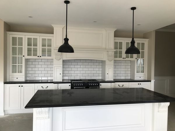 New kitchen build with gorgeous pendent lights