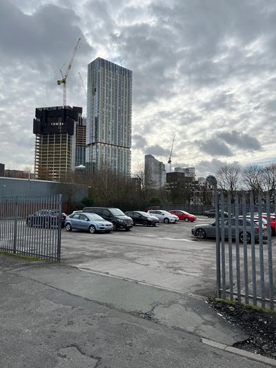 AO Arena parking compound.