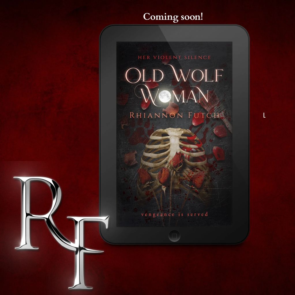 Image of an ereader with the cover for Old Wolf Woman on the screen.