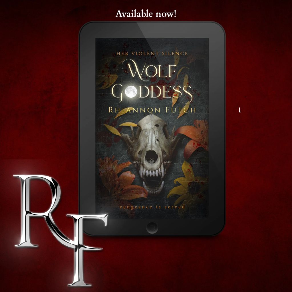 Image of an ereader with the cover for Wolf Goddess on the screen