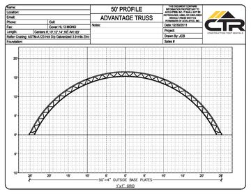 50' x 100' steel hoop structure for onsite warehouse storage from Construction Tent Rentals