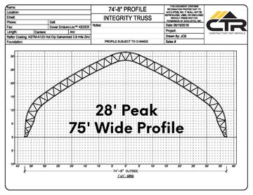 75' x 120' integrity structure for a construction warehouse by Construction Tent Rentals