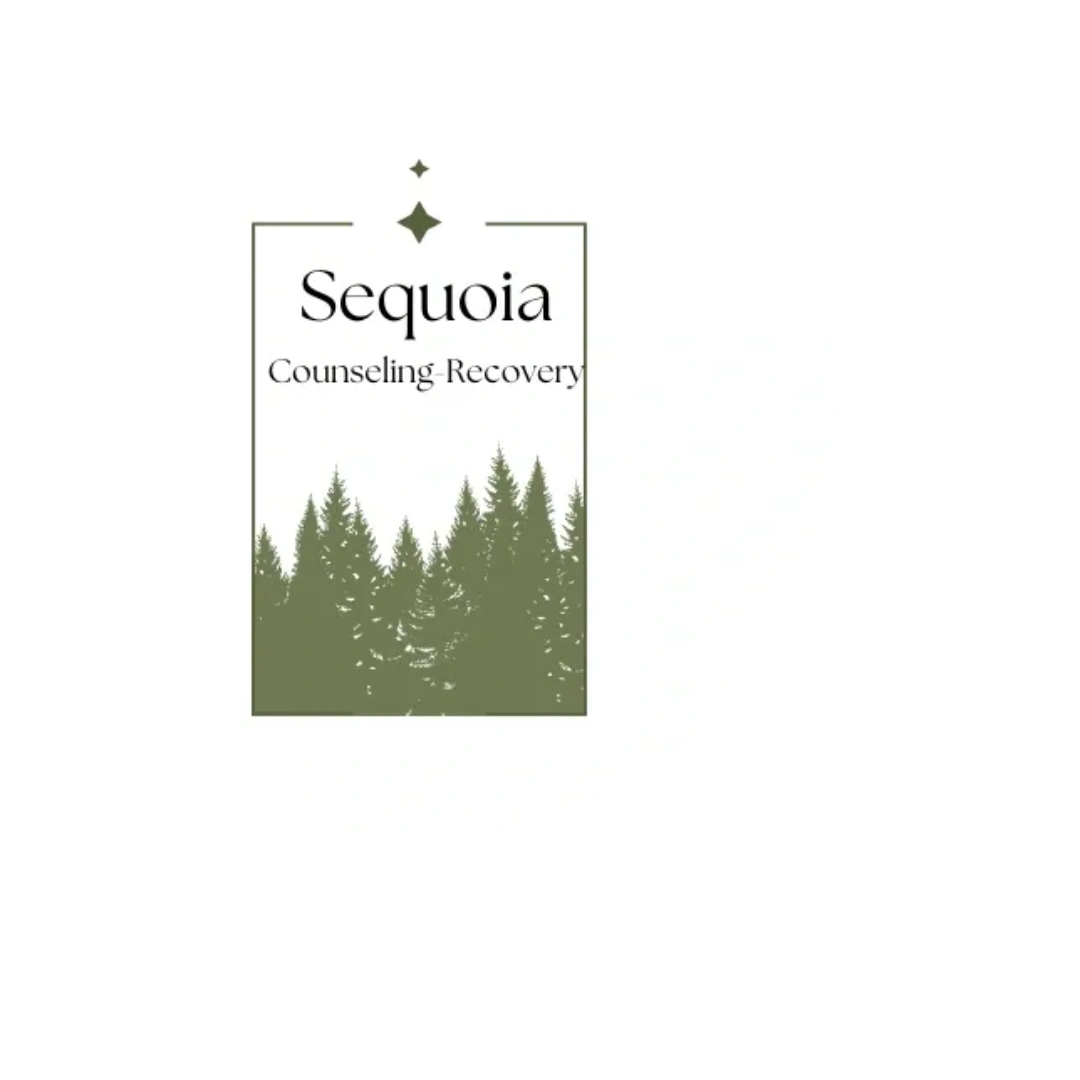 Logo for Sequoia Counseling Recovery with tree silhouettes.