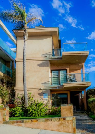 house with Palm trees